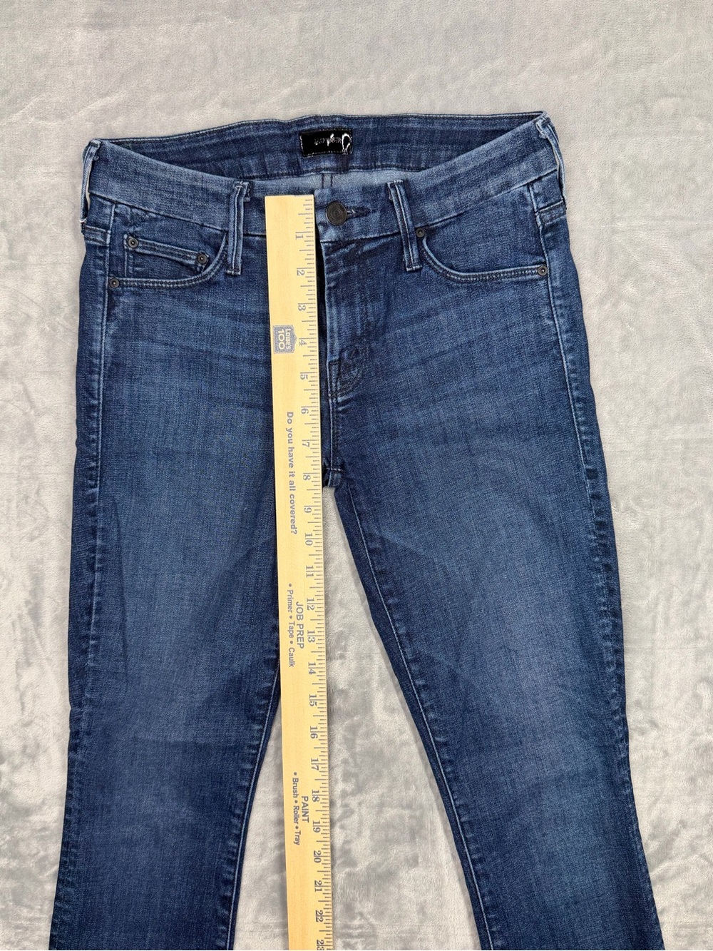 MOTHER The Looker Ankle Fray Jeans in Dark Wash - Picture 12 of 13